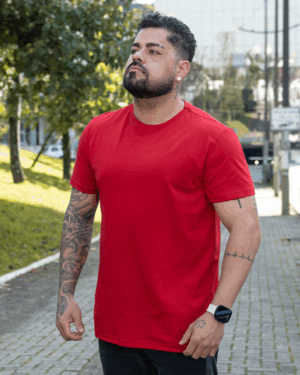 CAMISETA 30.1 BÁSICA MASCULINA - VERMELHO