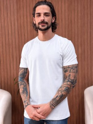 CAMISETA BASICA 30.1 MASCULINA - KIT COM 7 PEÇAS (1P-2M-2G-2GG)
